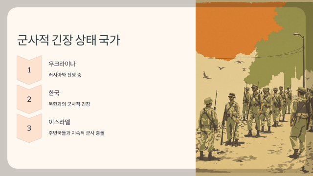 민감국가 군사적 긴장 상태