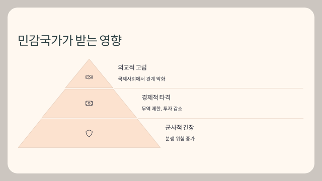 민감국가가 받는 영향