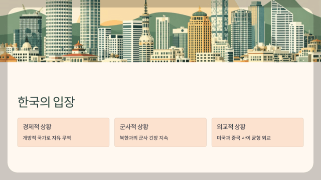 민감국가 한국의 입장