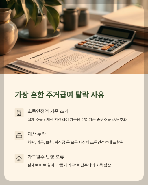 주거급여 탈락