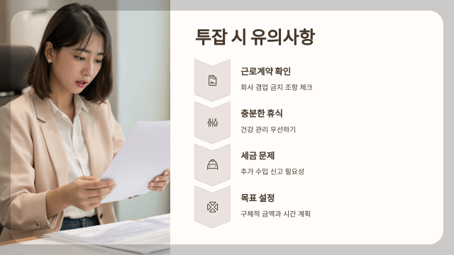 직장인 주말 투잡 유의사항