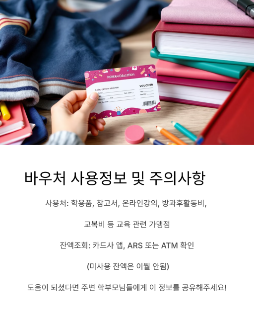교육급여 바우처 사용정보