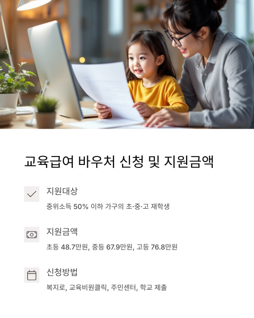 교육급여 바우처 신청 지원